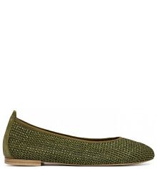 Baleriny Caprice khaki damskie 