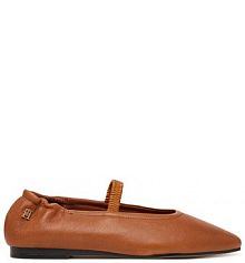 Baleriny Tommy Hilfiger brązowe damskie 