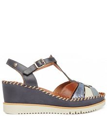 Sandały na koturnie Pikolinos niebieskie 