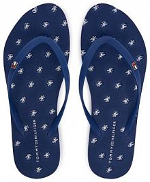 Japonki Tommy Hilfiger granatowe damskie 