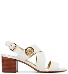 Kozaki na obcasie MICHAEL Michael Kors kremowe 
