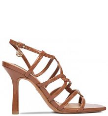 Sandały na szpilce Nine West brązowe 