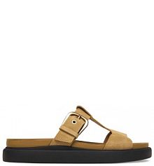 Klapki Clarks brązowe damskie 