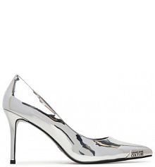 Szpilki Versace Jeans Couture srebrne 