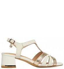 Sandały na słupku Lasocki białe 