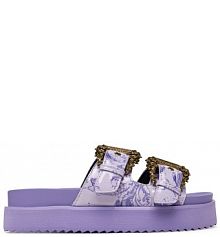 Klapki Versace Jeans Couture fioletowe damskie 