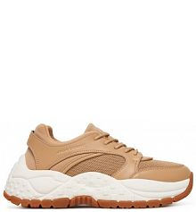 Sneakersy Armani Exchange beżowe damskie 