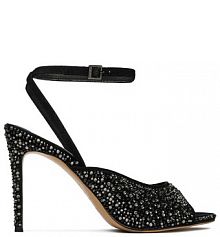 Sandały na szpilce Eva Minge czarne 