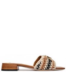 Klapki KARL LAGERFELD kremowe damskie 