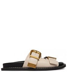 Klapki Steve Madden beżowe damskie 