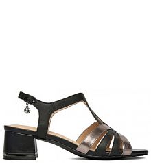 Sandały na słupku Lasocki czarne 