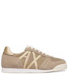 Sneakersy Armani Exchange beżowe damskie 