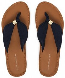 Japonki Tommy Hilfiger granatowe damskie 