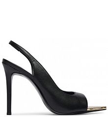 Sandały na szpilce Just Cavalli czarne 