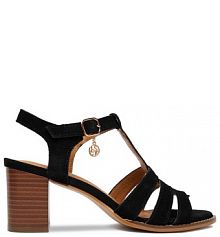 Sandały na słupku Lasocki czarne 