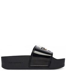 Klapki KARL LAGERFELD czarne damskie 