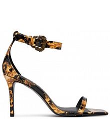 Sandały na szpilce Versace Jeans Couture czarne 