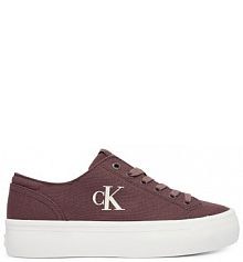 Sneakersy Calvin Klein Jeans bordowy damskie 
