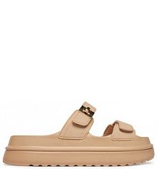 Klapki Steve Madden beżowe damskie 