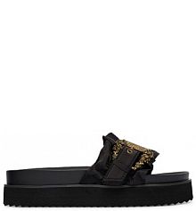 Klapki Versace Jeans Couture czarne damskie 