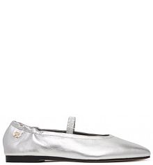 Baleriny Tommy Hilfiger srebrne damskie 