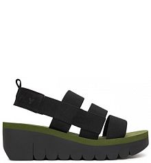 Sandały na koturnie Fly London czarne 