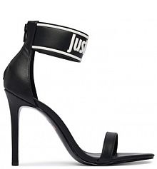 Sandały na szpilce Just Cavalli czarne 