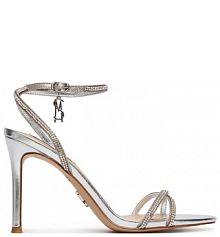 Sandały na szpilce Steve Madden srebrne 