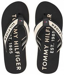 Japonki Tommy Hilfiger czarne męskie 