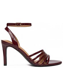 Sandały na szpilce JENNY bordowy 