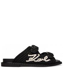 Klapki KARL LAGERFELD czarne damskie 