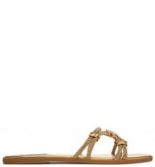 Klapki KARL LAGERFELD złote damskie 