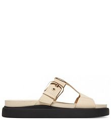 Klapki Clarks kremowe damskie 