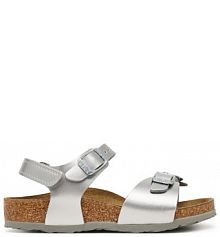 Sandały Birkenstock srebrne dziecięce 