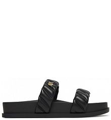 Klapki Armani Exchange czarne damskie 