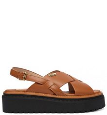 Sandały na koturnie Liu Jo brązowe 