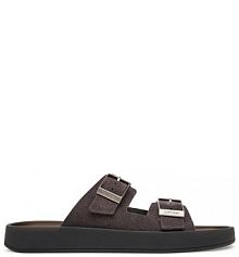 Klapki Calvin Klein brązowe męskie 