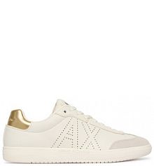 Sneakersy Armani Exchange kremowe damskie 