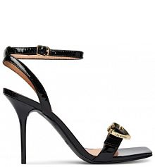 Sandały na szpilce LOVE MOSCHINO czarne 