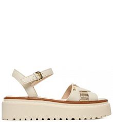 Sandały na koturnie Liu Jo białe 