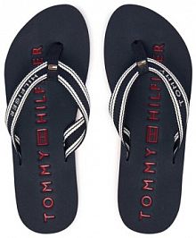 Japonki Tommy Hilfiger granatowe damskie 