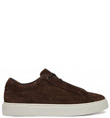 Sneakersy BOSS brązowe męskie 
