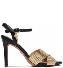 Sandały na szpilce Nine West złote 