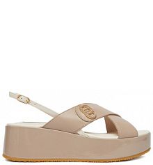 Sandały na koturnie Liu Jo beżowe 