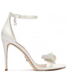 Sandały na szpilce Steve Madden białe 