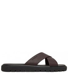 Klapki Calvin Klein brązowe męskie 