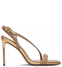 Sandały na szpilce Eva Minge beżowe 