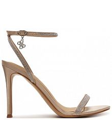 Sandały na szpilce Guess beżowe 