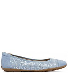 Baleriny Caprice niebieskie damskie 