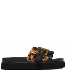 Klapki Versace Jeans Couture czarne damskie 